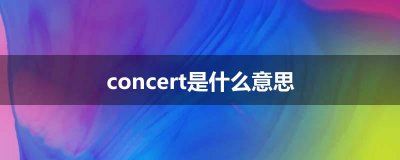 ​concert是什么意思