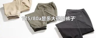 ​175/80a是多大码的裤子