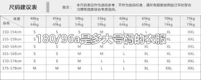 ​180/96a是多大号码的衣服