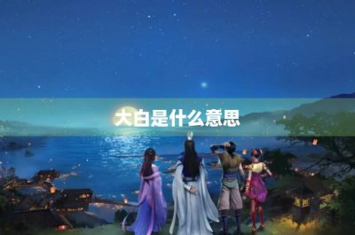 ​大白是什么意思