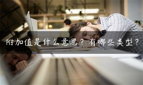 附加值是什么意思？有哪些类型？