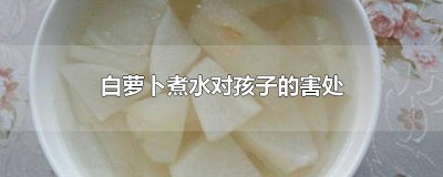 ​白萝卜煮水对孩子的害处