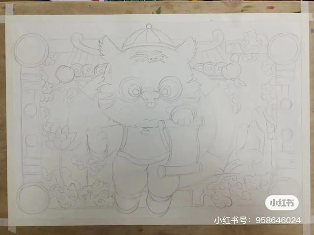 关于虎年春节喜庆画面的画（2022虎年主题迎新春）(37)