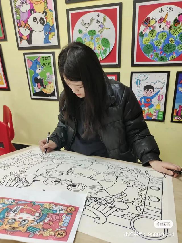 关于虎年春节喜庆画面的画（2022虎年主题迎新春）(40)