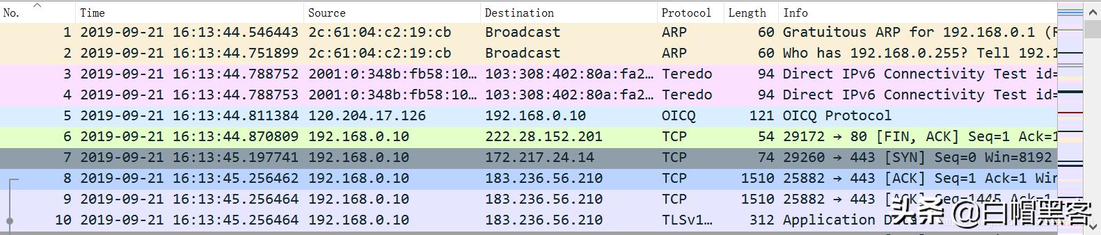 wireshark抓包新手使用教程（Wireshark抓包原理ARP劫持MAC泛洪）(18)