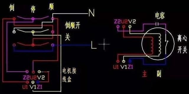 单相电机正反转怎么接线（实物介绍单相电机正反转接线图）(3)