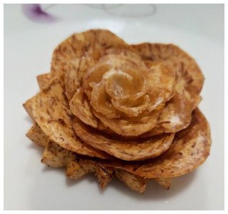 ​香炸香芋玫瑰花，造型美艳，酥脆鲜香，美得令人心醉