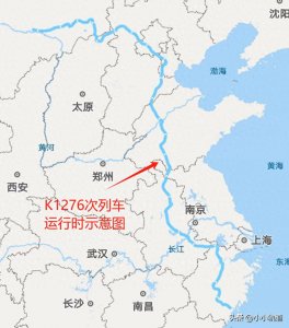 ​K1276次列车由温州至包头，绕行合肥、北京、大同