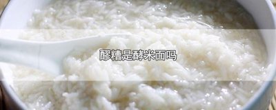 ​醪糟是酵米面吗