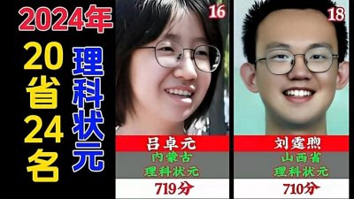 ​2024年20省市24位高考理科状元，看看有没有你们家的骄傲？