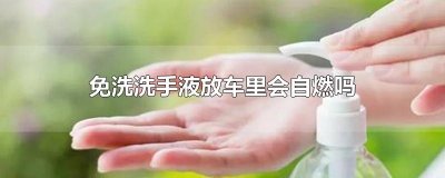 ​免洗洗手液放车里会自燃吗