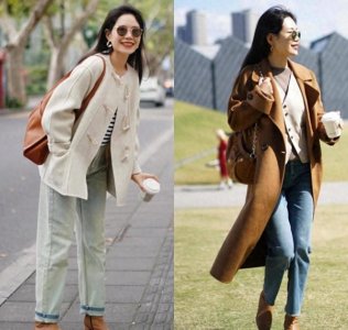 ​马丁靴收起来吧！今年流行的“裸靴”，配呢大衣，妥妥的显瘦显高